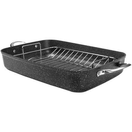 THE ROCK BY STARFRIT THE ROCK by Starfrit 17" Roaster with Rack & Stainless Steel Handles 060325-002-0000